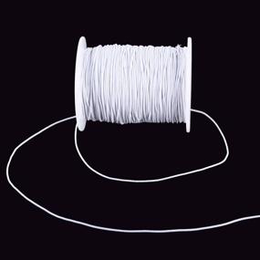 img 1 attached to 📿 Senkary 0.8mm Elastic String Cord Elastic Thread for Jewelry Making Bracelets Beading, 100 Meters, White