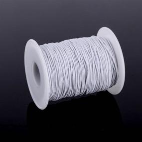 img 3 attached to 📿 Senkary 0.8mm Elastic String Cord Elastic Thread for Jewelry Making Bracelets Beading, 100 Meters, White