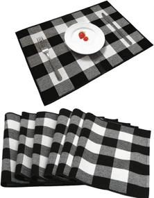 img 4 attached to 🍽️ SEEKSEE Placemats Tablemats: Washable and Resistant for Optimal Durability