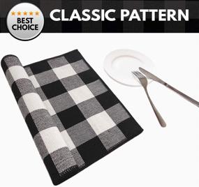 img 2 attached to 🍽️ SEEKSEE Placemats Tablemats: Washable and Resistant for Optimal Durability