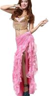 zltdream women's belly dance hip scarf with long tassels and eye-catching highlights cloth logo