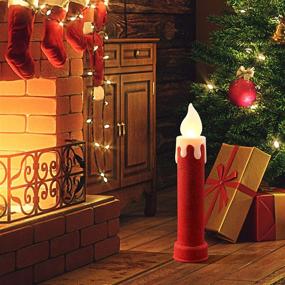 img 2 attached to 🕯️ Red Glitter 24-Inch Christmas Décor Candle Blow Mold by Mr. Christmas