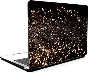 img 1 attached to 👑 AOGGY MacBook Pro 13 inch Case 2020 - Compatible with Model A2338 M1/A2251/A2289, Glamorous Glitter Fluorescent Color Hard Shell Case with Keyboard Cover - Gold