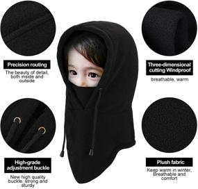 img 3 attached to 🧒 Joyoldelf Heavyweight Balaclava: The Ultimate Windproof Accessory for Boys