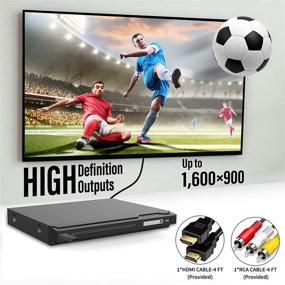 img 2 attached to 📀 Maite Region Free DVD Player for TV: Ideal Family Settings, HDMI & RCA Output, Dual Karaoke, NTSC/PAL & USB, with HDMI & RCA Cable and Remote