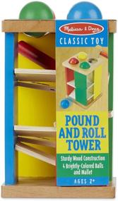 img 4 attached to 🔨 Interactive Melissa & Doug Deluxe Wooden Toy: Pound, Roll & Hammer Tower