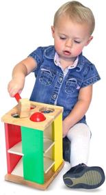 img 2 attached to 🔨 Interactive Melissa & Doug Deluxe Wooden Toy: Pound, Roll & Hammer Tower