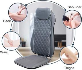 img 3 attached to 🔥 Aront Shiatsu Back Massager with Heat - Deep Tissue Kneading Massage Seat Cushion for Full Back, Electric Body Massager for Home & Office Chair Use