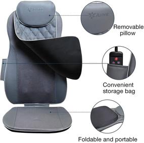 img 2 attached to 🔥 Aront Shiatsu Back Massager with Heat - Deep Tissue Kneading Massage Seat Cushion for Full Back, Electric Body Massager for Home & Office Chair Use