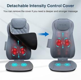 img 1 attached to 🔥 Aront Shiatsu Back Massager with Heat - Deep Tissue Kneading Massage Seat Cushion for Full Back, Electric Body Massager for Home & Office Chair Use