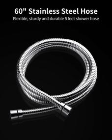 img 1 attached to 🚿 Ezelia High Pressure Shower Head with Pause Mode and Massage Spa: Ultimate Bath Experience with 5 Settings Handheld Showerhead Sprayer and 59" Stainless Steel Hose. Easy Install, CA Compliant 1.8 GPM.