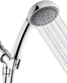 img 4 attached to 🚿 Ezelia High Pressure Shower Head with Pause Mode and Massage Spa: Ultimate Bath Experience with 5 Settings Handheld Showerhead Sprayer and 59" Stainless Steel Hose. Easy Install, CA Compliant 1.8 GPM.