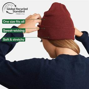 img 2 attached to 🧢 DANISH ENDURANCE Sustainable Classic Beanie for Men & Women - Soft, Stretchable, Unisex Cuffed Plain Knit Eco-Friendly Hat