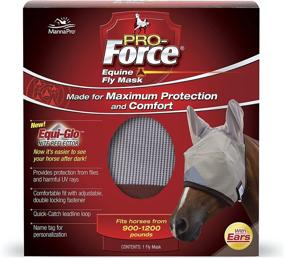 img 4 attached to 🐴 UV Protection Pro-Force Equine Fly Mask with Adjustable Fit and Ear Coverage