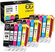 🖨️ chinger compatible ink cartridge replacement for canon pgi-250xl pgi 250 xl cli-251xl cli 251 xl - pixma mx922 mx920 mg7520 mg5520 mg5420 mg7120 mg6320 ip8720 (15-pack) logo