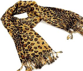 img 1 attached to 🐆 Exquisite Leopard Print Women's Accessories in Scarves & Wraps: Unleash Your Inner Wild Side with Premium Fashion!