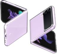 spigen air skin: crystal clear case for galaxy z flip 3 5g (2021) logo