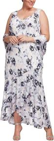 img 3 attached to Alex Evenings Womens Printed Chiffon Women's Clothing and Dresses