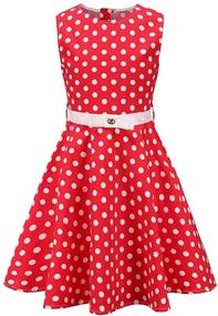 img 4 attached to 👗 J·E Sterguard Girls Flower Dresses: Stylish Twirl Party Casual Dresses for Kids 6-12 Years