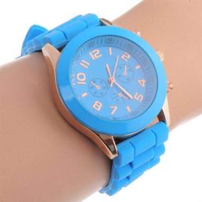 img 2 attached to 🕙 Lot of 8-10 Assorted Silicone Watch Sets - Wholesale Yunanwa Jelly Watches for Women, Men, and Unisex