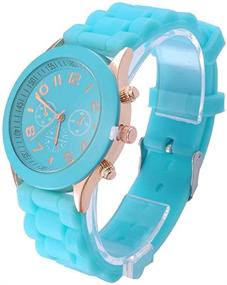 img 3 attached to 🕙 Lot of 8-10 Assorted Silicone Watch Sets - Wholesale Yunanwa Jelly Watches for Women, Men, and Unisex