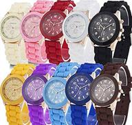 🕙 lot of 8-10 assorted silicone watch sets - wholesale yunanwa jelly watches for women, men, and unisex logo