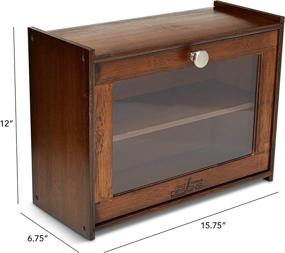 img 2 attached to 🍞 Double Layer Bread Box by G&amp;S Noble Designs - Fully Assembled - Acrylic Window - Kitchen Bread Storage - Brushed Nickel Handle - Countertop Keeper - Loaf/Dessert - Airtight - Dark Wood Bread Saver