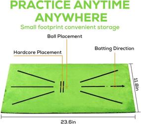 img 3 attached to 🏌️ BNT Golf Training Mat for Swing Detection, Batting, and Analysis – Correct Your Swing Path. Golf Hitting Mat with Shock Absorbent Rubber Soft Base – Ideal for Indoor/Outdoor Golf Practice. Turf Golf Mat for Precision and Performance.