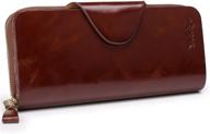 👜 yafeige tri fold leather women's handbags & wallets - luxury blocking wallets included logo