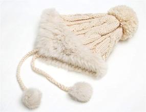 img 1 attached to Winter Skull Beanie Hat for Women - Zecmos Faux Fur Knitted Warm Ski Cap with Soft Fleece Ear Flaps