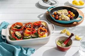 img 2 attached to 🍽️ Cook in Style: Creuset Stoneware Rectangular Platter in Elegant White