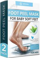 👣 revitalize your feet: foot peel mask 2 pack for cracked heels, dead skin, and calluses - achieve silky smooth baby soft skin with natural scent - natural treatment for rough heels and dry toe skin logo