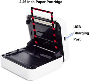 img 2 attached to 🖨️ POOOLITECH Wireless Sticker Printer: Inkless Mini Pocket Photo Printer for Smartphone & PC – Print Logo, Notes, Journal, List, and Memo Effortlessly