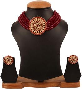 img 2 attached to Touchstone Padmavati Collection Bollywood Traditional Women's Jewelry