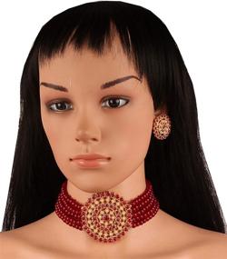 img 3 attached to Touchstone Padmavati Collection Bollywood Traditional Women's Jewelry