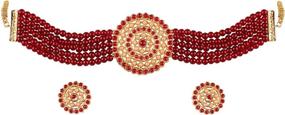 img 4 attached to Touchstone Padmavati Collection Bollywood Traditional Women's Jewelry