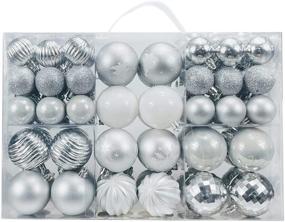 img 4 attached to 🎄 AOGU 86 Pcs Silver Shatterproof Christmas Tree Ball Ornaments Set - Holiday Decorations for Trees, Home Party, and Garlands - Includes Hanging Ball Ornaments Hooks