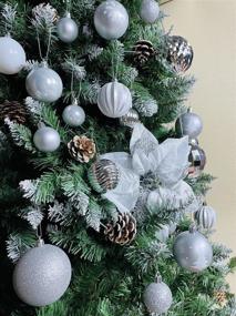 img 1 attached to 🎄 AOGU 86 Pcs Silver Shatterproof Christmas Tree Ball Ornaments Set - Holiday Decorations for Trees, Home Party, and Garlands - Includes Hanging Ball Ornaments Hooks