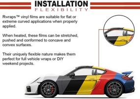 img 2 attached to 🚗 Rwraps 4D Blue Carbon Fiber Vinyl Vehicle Car Wrap Film: 5ft x 1ft Roll, Application Card Included