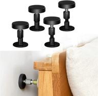 krisler adjustable threaded bed frame anti-shake tool: secure your furniture with headboard stoppers & bedside anti shake tool - 4pcs, 30-68mm (black) logo