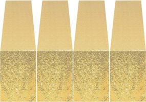 img 4 attached to Shining Elegance: GFCC Gold Table Runner 12X72Inch – Perfect for Any Occasion!