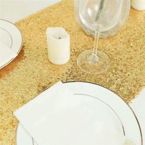 img 2 attached to Shining Elegance: GFCC Gold Table Runner 12X72Inch – Perfect for Any Occasion!