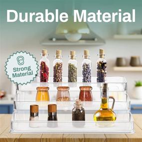 img 2 attached to 🌶️ Clear Spice Rack Organizer by Home Intuition: Enhance Your Kitchen Organization