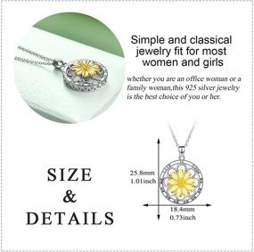 img 2 attached to Daisy Necklace for Women | Spinning Sterling Silver 🌼 925 Daisy Flower Pendant | Engraved Jewelry Gift for Teen Girls