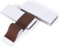 🎨 reliable 2x6 inch hook and loop tape - 12 sets for easy mounting on carpet, couch cushions, pedal board - brown logo