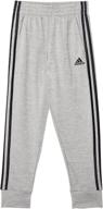 👖 спортивные брюки adidas medium charcoal tricot jogger для мальчиков в коллекции активной одежды логотип