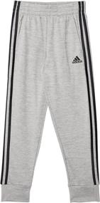 img 1 attached to 👖 Спортивные брюки Adidas Medium Charcoal Tricot Jogger для мальчиков в коллекции активной одежды