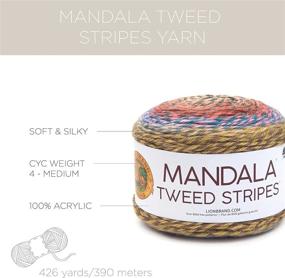 img 1 attached to 🧶 Dragonfly Mandala Tweed Stripes Yarn, by Lion Brand - Pack of 3