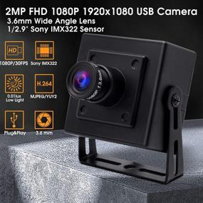 img 3 attached to 📷 SVPRO Full HD 1080P Low Light Camera USB Camera with Aluminum Case, Sony IMX322 Sensor Mini USB Web Camera 2MP H.264 USB Webcam with Built-in Digital Microphone for PC or Embedded Projects