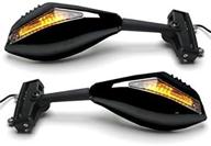 🔅 black universal mirror with led turn signal for sport bikes by yana shiki - mir43b logo